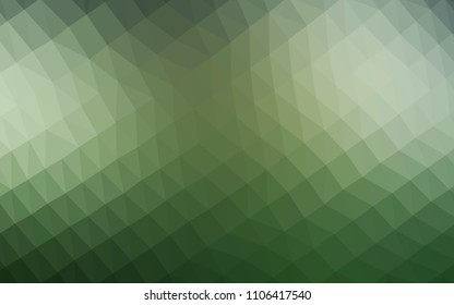Light Green vector polygonal template. A vague abstract illustration with gradient. Brand new style for your business design.