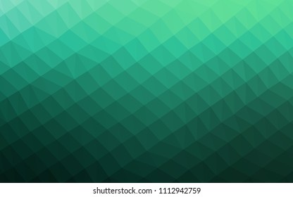 Light Green vector polygonal template. Colorful illustration in abstract style with gradient. The completely new template can be used for your brand book.