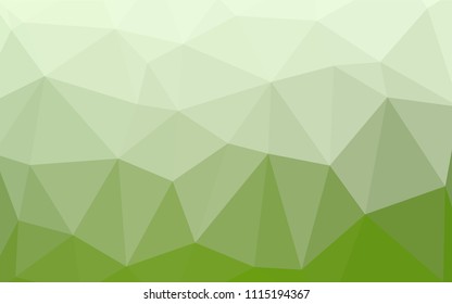 Light Green vector polygonal template. Colorful abstract illustration with gradient. That new template can be used for your brand book.