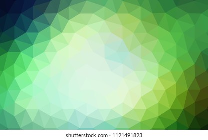 Light Green vector polygonal template. Polygonal abstract illustration with gradient. A completely new design for your leaflet.