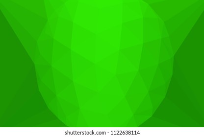 Light Green vector polygonal template with a diamond. Polygonal illustration, which consists of triangles. Polygonal design for your web site.