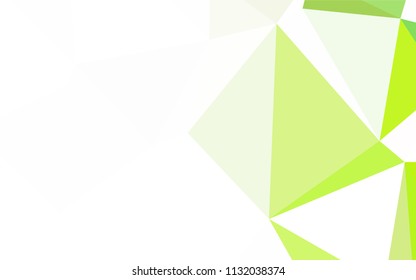 Light Green vector polygonal template. Colorful illustration in abstract style with triangles. New template for your brand book.