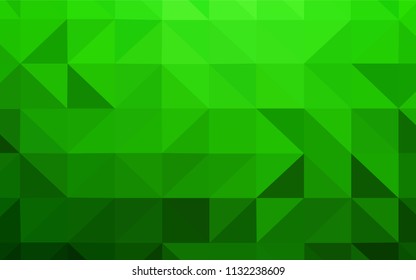 Light Green vector polygonal template. Geometric illustration in Origami style with gradient.  Textured pattern for your backgrounds.