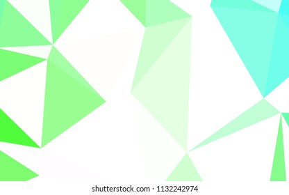 Light Green vector polygonal template. Colorful abstract illustration with triangles. Brand new style for your business design.