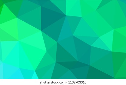 Light Green vector polygonal template. Shining colorful illustration with triangles. Pattern for a brand book's backdrop.