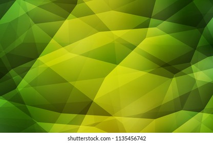 Light Green vector polygonal template. Colorful illustration in polygonal style with gradient. A completely new design for your leaflet.