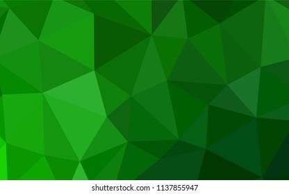 Light Green vector polygonal template. A sample with polygonal shapes. Template for cell phone's backgrounds.