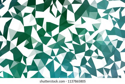 Light Green vector polygonal template. Colorful abstract illustration with triangles. Brand new style for your business design.