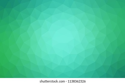 Light Green vector polygonal template. Modern abstract illustration with triangles. Textured pattern for your backgrounds.