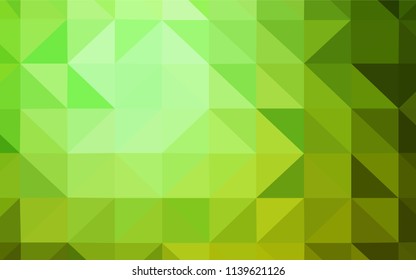 Light Green vector polygonal template. Colorful illustration in abstract style with triangles. Best triangular design for your business.