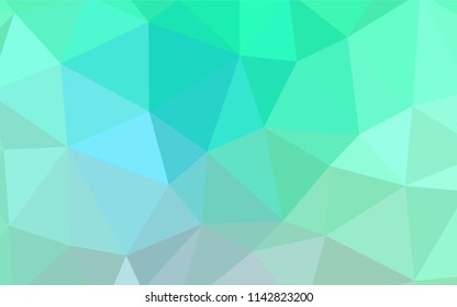 Light Green vector polygonal template. Glitter abstract illustration with an elegant triangles. New template for your brand book.