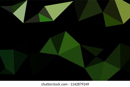 Light Green vector polygonal template. Shining illustration, which consist of triangles. The completely new template can be used for your brand book.