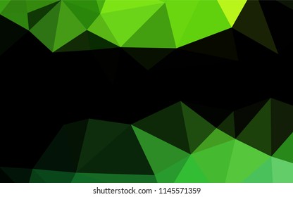 Light Green vector polygonal template. Triangular geometric sample with gradient.  Triangular pattern for your business design.