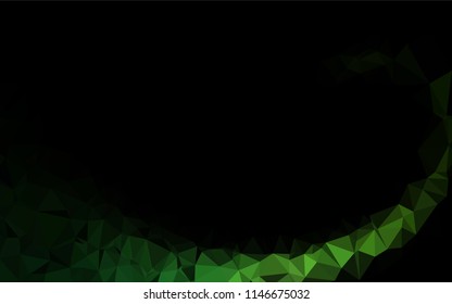 Light Green vector polygonal template. Shining colored illustration in a Brand new style. Triangular pattern for your business design.