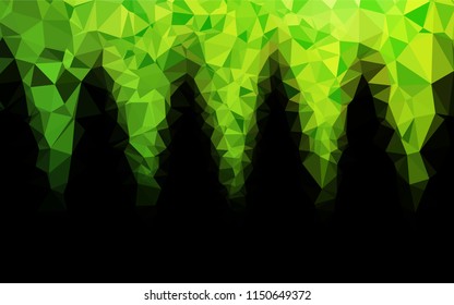 Light Green vector polygonal template. Colorful illustration in abstract style with gradient. The best triangular design for your business.