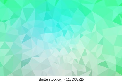 Light Green vector polygonal template. Polygonal abstract illustration with gradient. Best triangular design for your business.