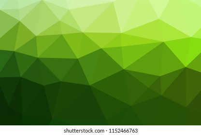 Light Green vector polygonal template. A vague abstract illustration with gradient. A new texture for your design.