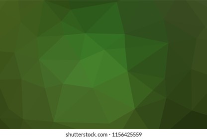 Light Green vector polygonal template. Geometric illustration in Origami style with gradient.  Brand new style for your business design.