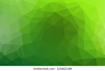 Light Green vector polygonal template. Colorful abstract illustration with gradient. A new texture for your design.