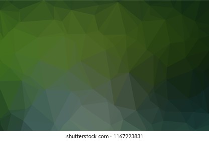 Light Green vector polygonal template. Shining illustration, which consist of triangles. The template can be used as a background for cell phones.