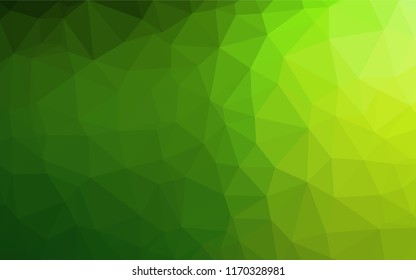 Light Green vector polygonal template. Geometric illustration in Origami style with gradient.  A completely new design for your business.