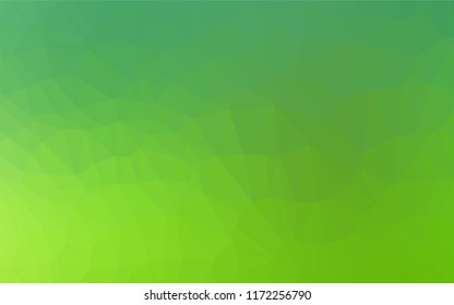 Light Green vector polygonal template. Geometric illustration in Origami style with gradient.  Triangular pattern for your business design.
