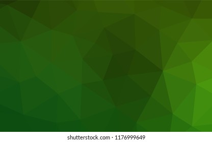 Light Green vector polygonal template. Brand new colored illustration in blurry style with gradient. Brand new design for your business.
