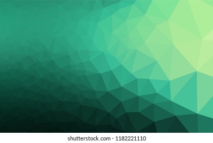 Light Green vector polygonal template. Colorful abstract illustration with gradient. The completely new template can be used for your brand book.