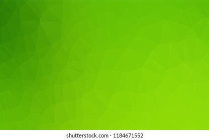 Light Green vector polygonal template. Creative illustration in halftone style with gradient. The best triangular design for your business.