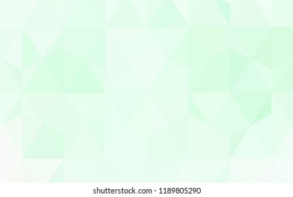 Light Green vector polygonal template. Elegant bright polygonal illustration with gradient. Pattern for a brand book's backdrop.