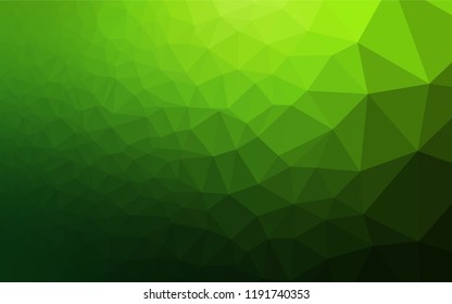 Light Green vector polygonal template. A sample with polygonal shapes. Triangular pattern for your business design.