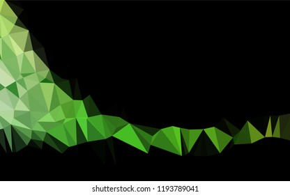 Light Green vector polygonal template. Shining illustration, which consist of triangles. A completely new design for your business.