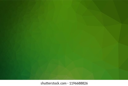 Light Green vector polygonal template. Shining illustration, which consist of triangles. A completely new template for your business design.