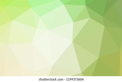 Light Green vector polygonal template. Creative geometric illustration in Origami style with gradient. Completely new template for your banner.