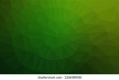 Light Green vector polygonal template. Brand new colored illustration in blurry style with gradient. A completely new design for your business.