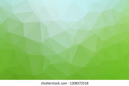 Light Green vector polygonal template. Creative geometric illustration in Origami style with gradient. The polygonal design can be used for your web site.