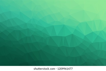 Light Green vector polygonal template. Colorful illustration in abstract style with gradient. The template can be used as a background for cell phones.
