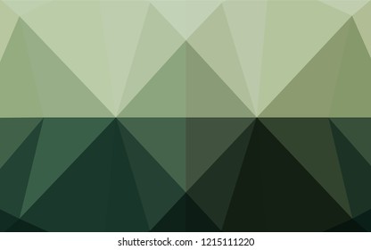 Light Green vector polygonal template. A vague abstract illustration with gradient. The elegant pattern can be used as part of a brand book.