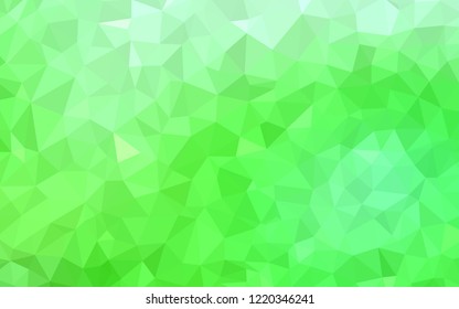 Light Green vector polygonal template. Geometric illustration in Origami style with gradient.  A completely new design for your leaflet.