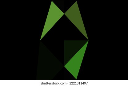 Light Green vector polygonal template. Creative illustration in halftone style with gradient. The polygonal design can be used for your web site.