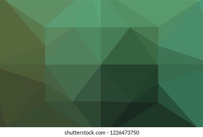 Light Green vector polygonal template. A vague abstract illustration with gradient. A new texture for your design.