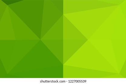 Light Green vector polygonal template. Shining illustration, which consist of triangles. Brand new design for your business.