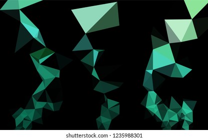 Light Green vector polygonal template. Shining colored illustration in a Brand new style. The textured pattern can be used for background.