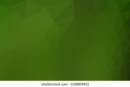 Light Green vector polygonal template. Geometric illustration in Origami style with gradient.  Triangular pattern for your business design.