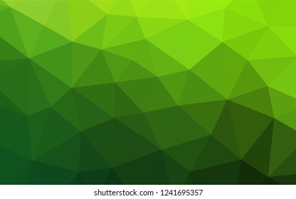 Light Green vector polygonal template. Triangular geometric sample with gradient.  Brand new design for your business.