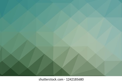 Light Green vector polygonal template. Colorful illustration in abstract style with gradient. Brand new style for your business design.