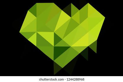Light Green vector polygonal template. Colorful abstract illustration with gradient. Template for your brand book.