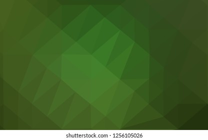 Light Green vector polygonal template. Colorful illustration in Origami style with gradient.  Brand new design for your business.