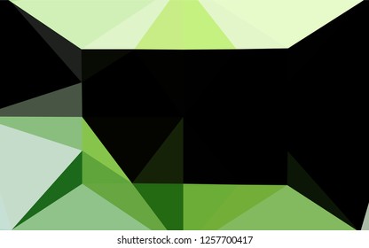 Light Green vector polygonal template. Creative geometric illustration in Origami style with gradient. A new texture for your design.