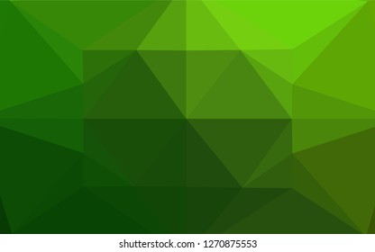 Light Green vector polygonal template. Colorful abstract illustration with gradient. Brand new style for your business design.